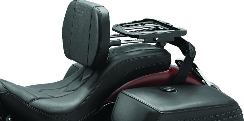 Kuryakyn Neo Driver & Passenger Backrest Black - Versatile Luggage Rack and Back Support System for Powersports Vehicles