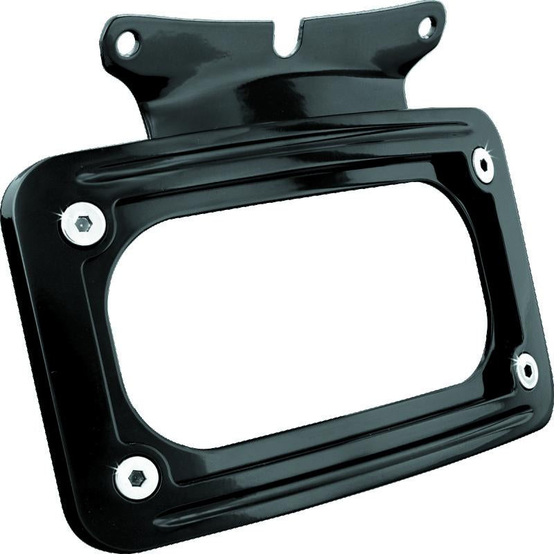 Kuryakyn Curved License Plate Mount for Harley-Davidson Road and Touring Models - Black