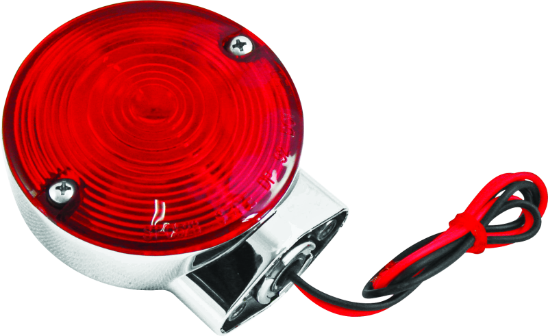 Bikers Choice 86-94 Harley Davidson FLHT & FLHS Turn Signal Lamp with Red Lens, Part #490177