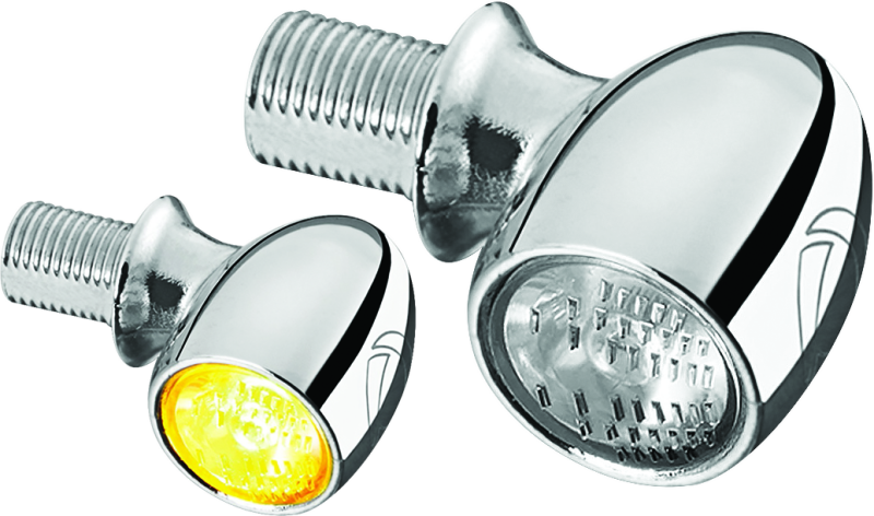Kuryakyn Kellerman Atto Clear Lens Amber Chrome Motorcycle LED Light Part #2521