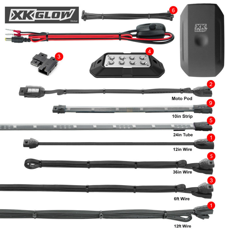 XK Glow LED Underglow Light Kit for Polaris Slingshot with XKChrome App Controller