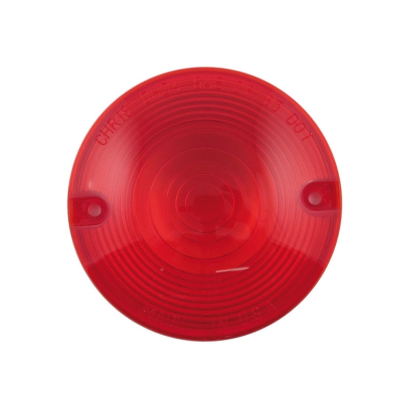 Letric Lighting Red Flat Lens Style Turn Signal Lenses for 3-inch H-D Flat-Style Housings