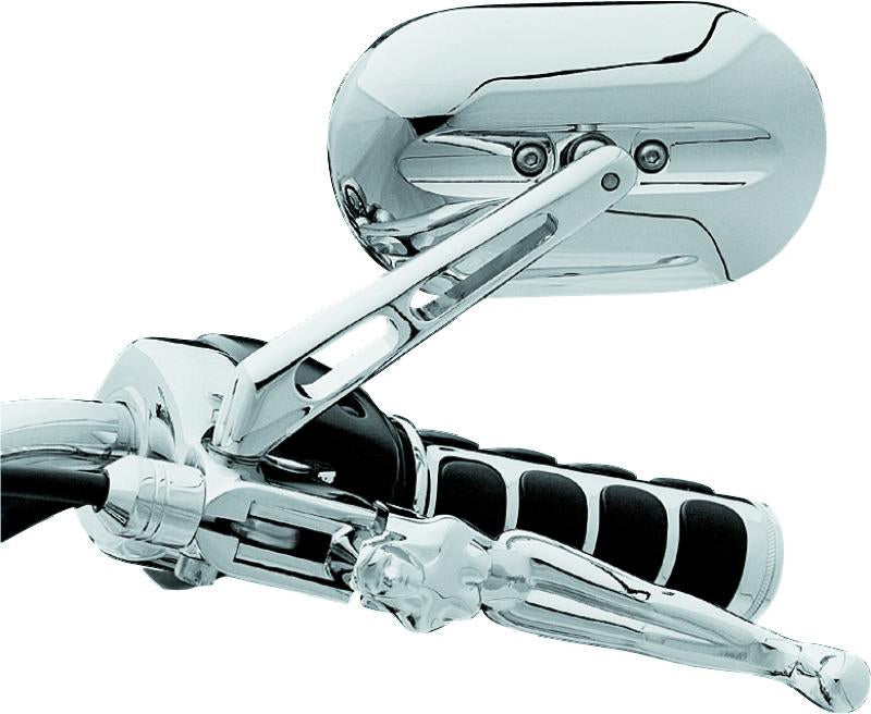 Kuryakyn Magnum Mirrors Large Flat Glass Chrome - Part 1430 for Harley-Davidson Models 1965-2022