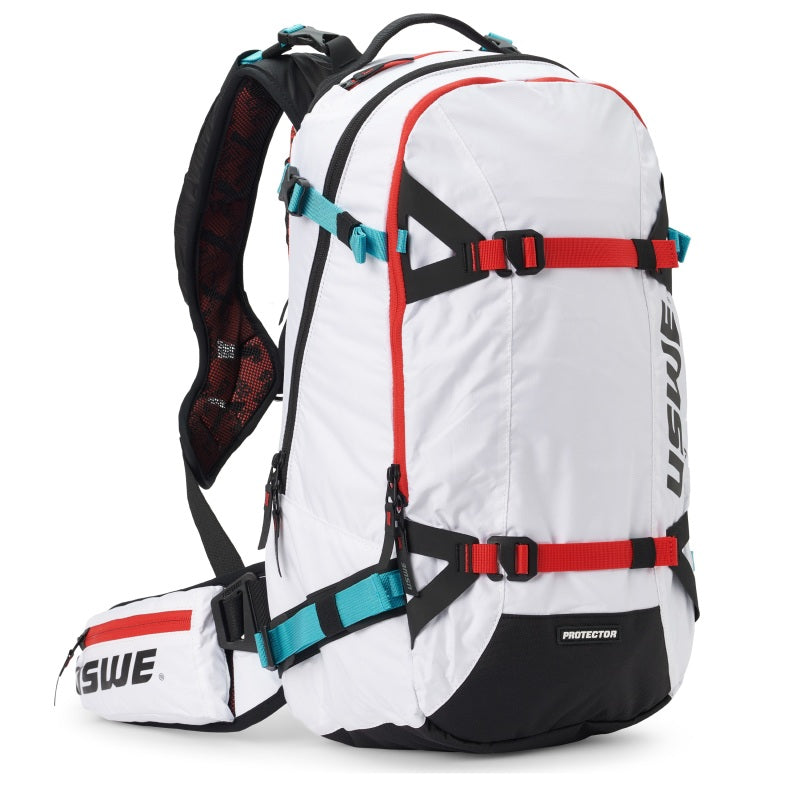 USWE POW Winter Protector Pack 16L - Cool White for Snowboarding & Skiing