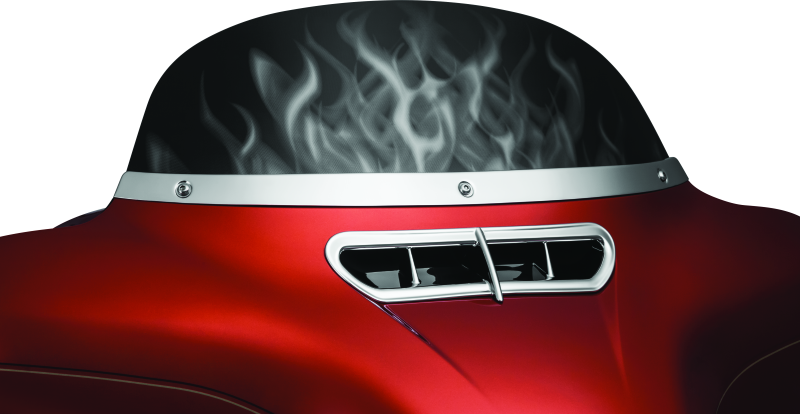 Kuryakyn Smooth Windshield Trim for Harley-Davidson Touring Models – Chrome Finish (Part #1387)