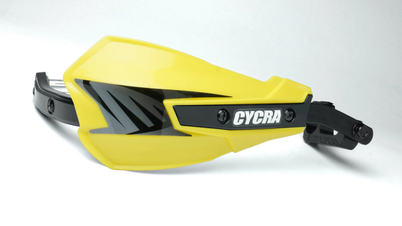 Cycra Vortex Hand Guard with Universal U-Clamps – Yellow for Powersports Vehicles
