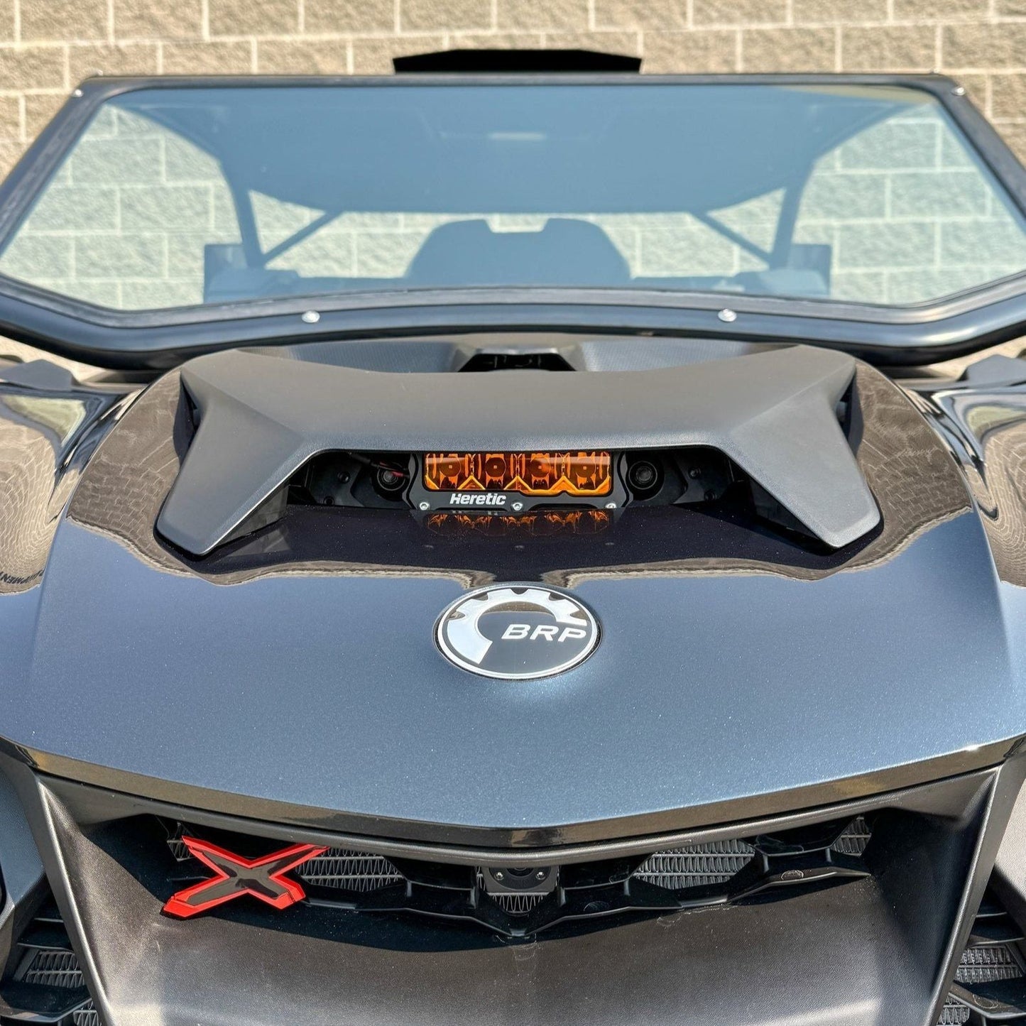 Can Am Maverick R BA-4 Hood Scoop LED Light Bar