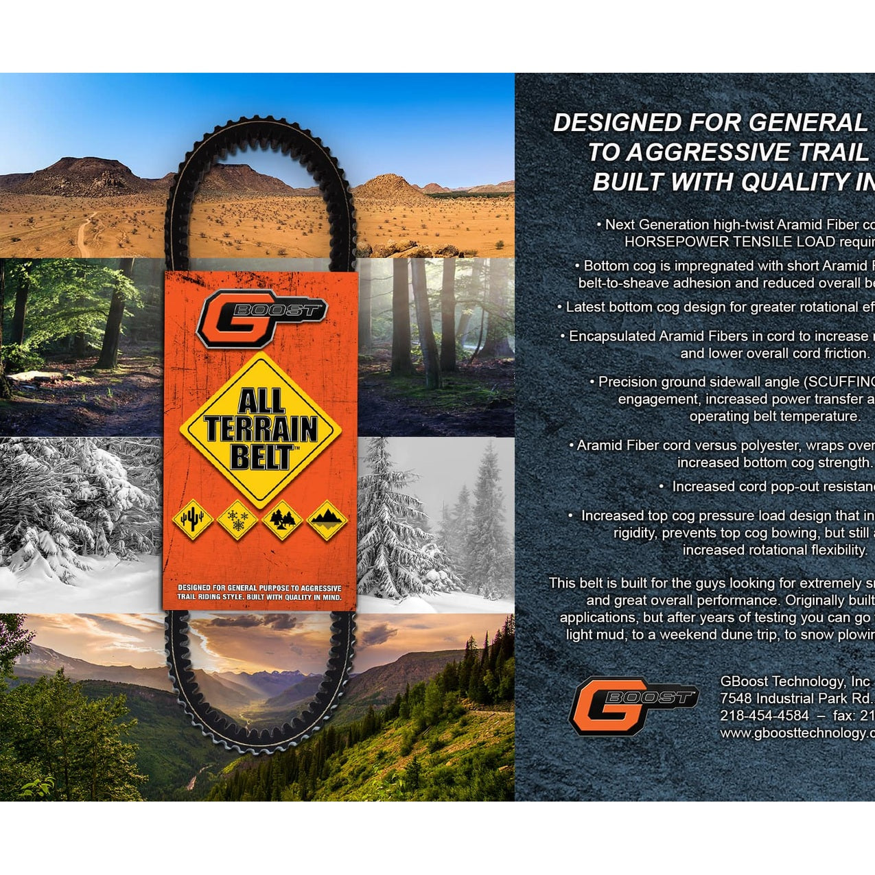 GBoost All-Terrain Drive Belt - Polaris RZR 800 / Ranger 500