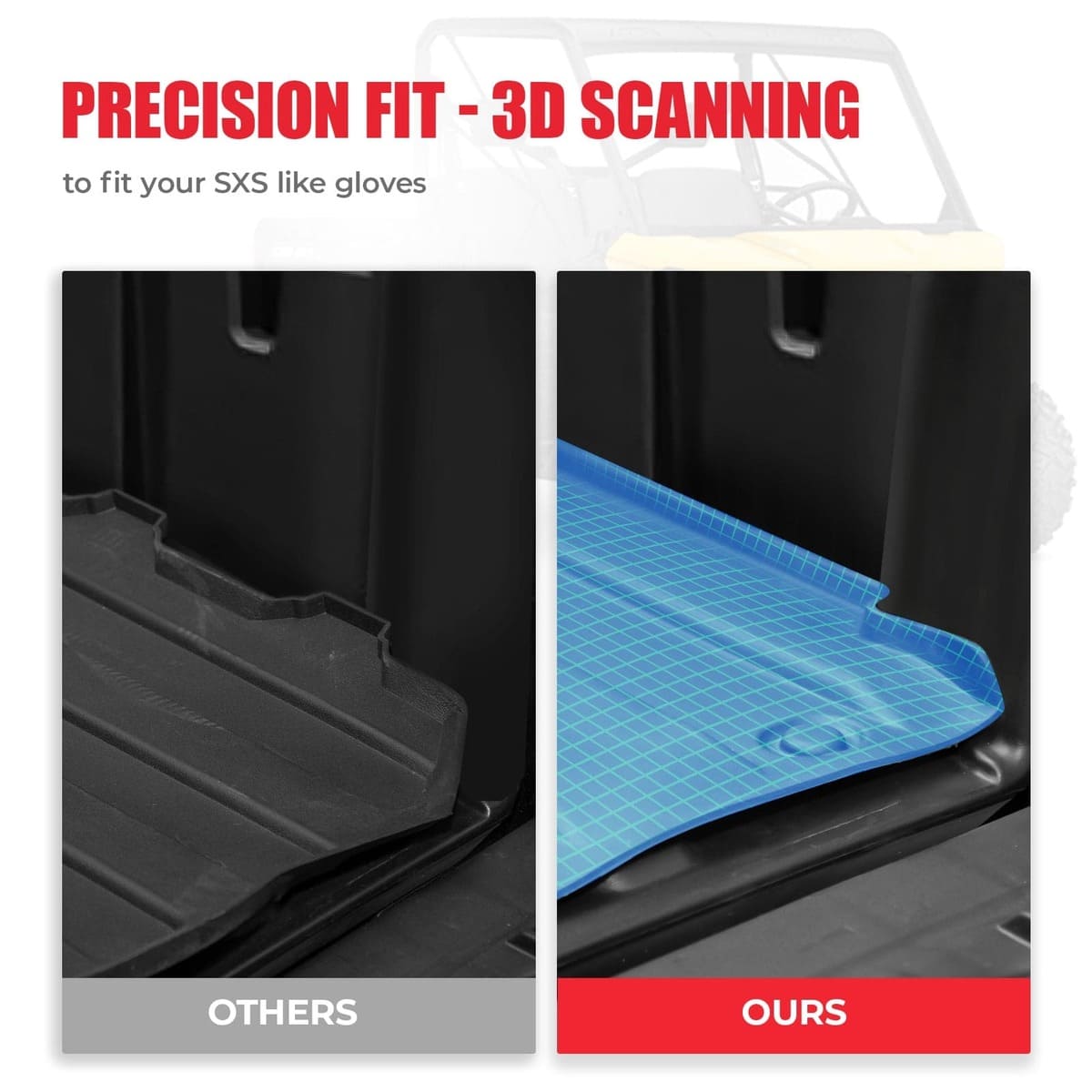 Kemimoto Can-Am Defender HD 5/7/8/9/10 Rubber Full Bed Liner