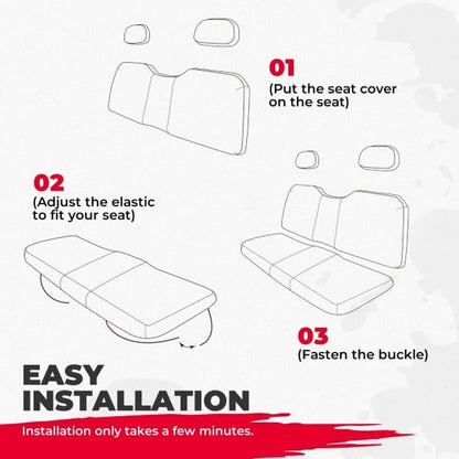 Kemimoto Polaris Ranger 500/ 700/ 800 Bench Seat Covers with Back Seat Cover