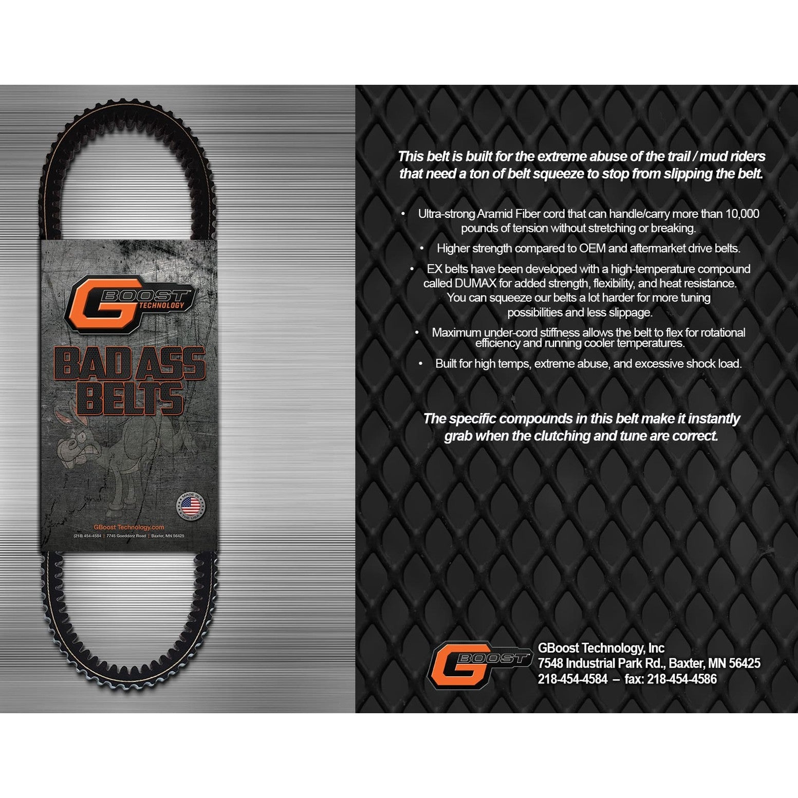 GBoost Bad Ass Drive Belt - Polaris RZR Pro XP