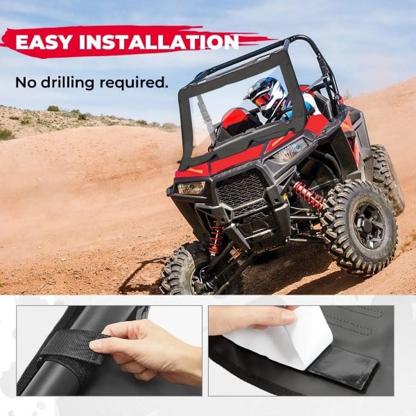 Kemimoto UTV Polaris RZR XP 1000/XP 4 1000 Upgrade Front Soft Clear Windshield