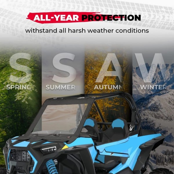 Kemimoto UTV Polaris RZR XP 1000/XP 4 1000 Upgrade Front Soft Clear Windshield