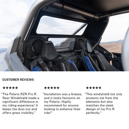 Polaris Pro R Rear Windshield