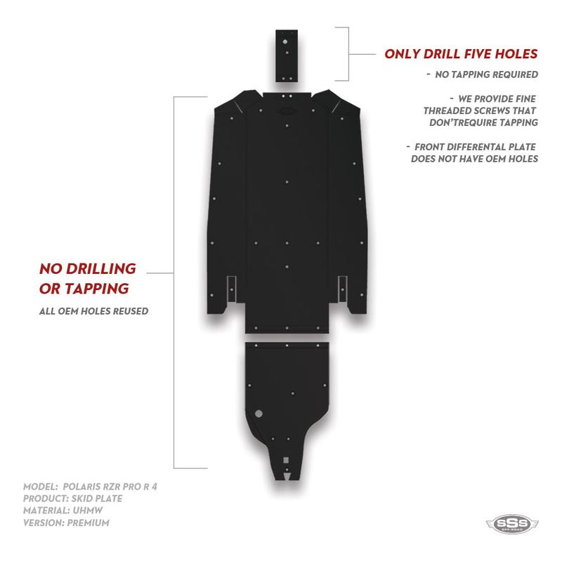 Polaris RZR Pro R 4 Premium UHMW Skid Plate