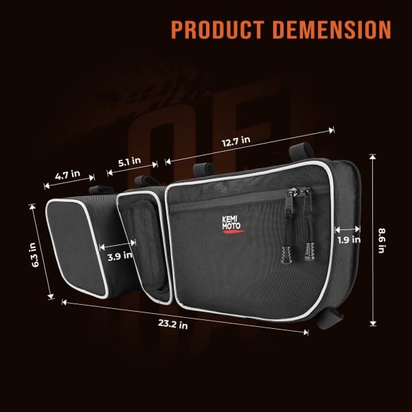 Kemimoto Can-Am Maverick X3 Front Door Bags & Center Storage Bag