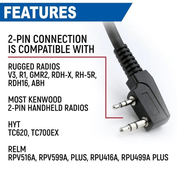 Rugged Radios GMR2 GMRS and FRS Band Radio with Hand Mic