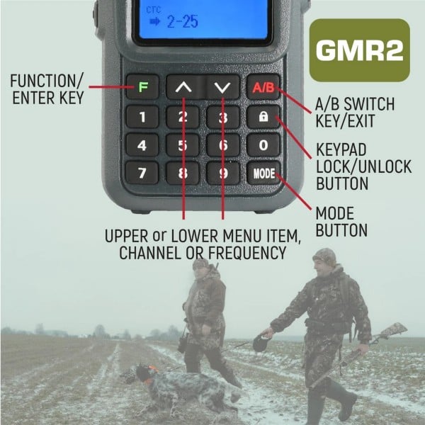 Rugged Radios GMR2 GMRS and FRS Band Radio with Hand Mic