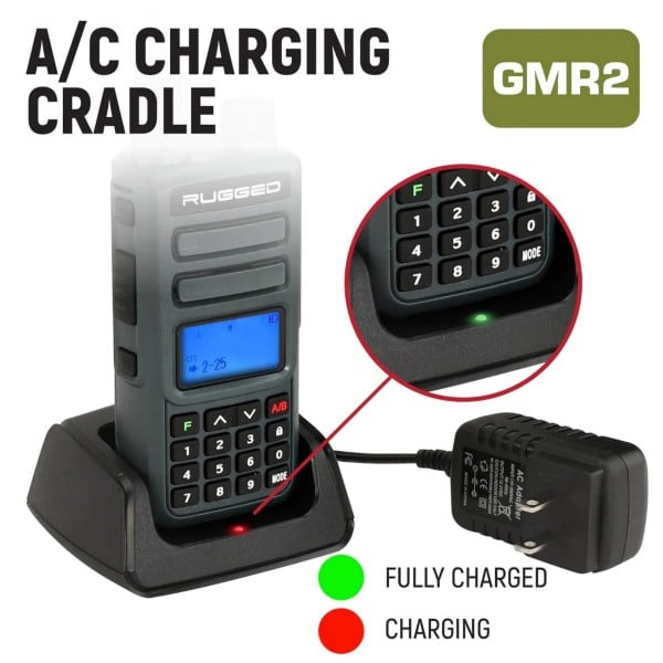 Rugged Radios GMR2 GMRS and FRS Band Radio with Hand Mic