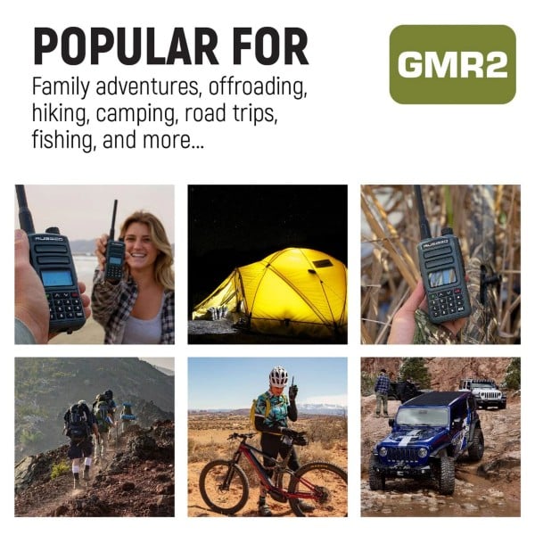 Rugged Radios GMR2 GMRS and FRS Band Radio with Hand Mic
