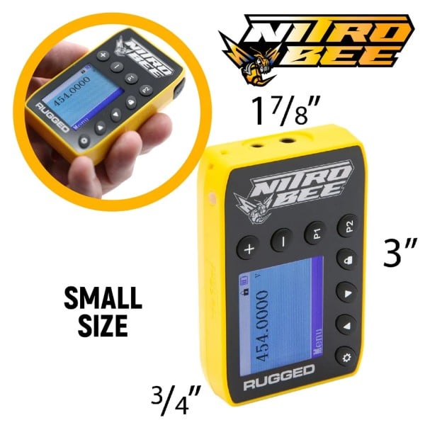 Rugged Radios H80 Track Talk Linkable Intercom Headset with NITRO BEE XTREME UHF Race Receiver and carry bag