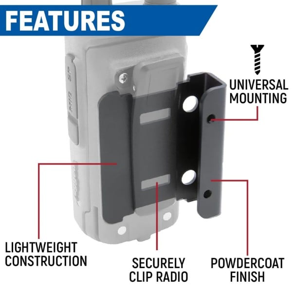 Rugged Radios Handheld Radio Mount for R1 / GMR2 / RDH16 / V3 / RH5R