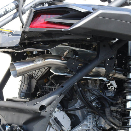 Can Am X3 3" Bazooka Race Pipe with Bullet Muffler Exhaust