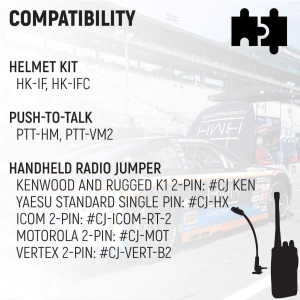 Rugged Radios IMSA 4-Conductor 4C Circle Track Road Race Car Harness