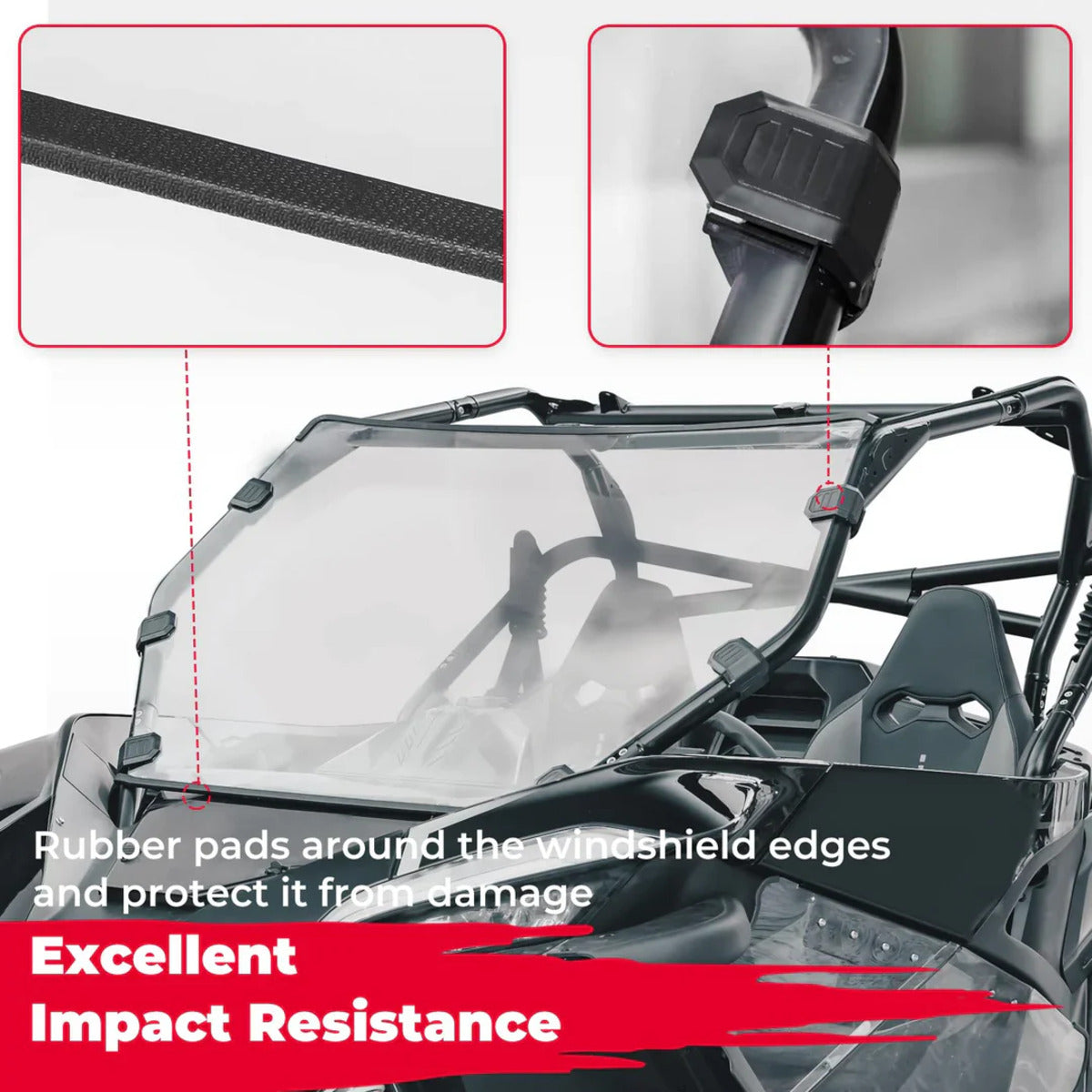 Kemimoto CF Moto ZForce 950 Scratch Resistant Front Full & Rear Windshield