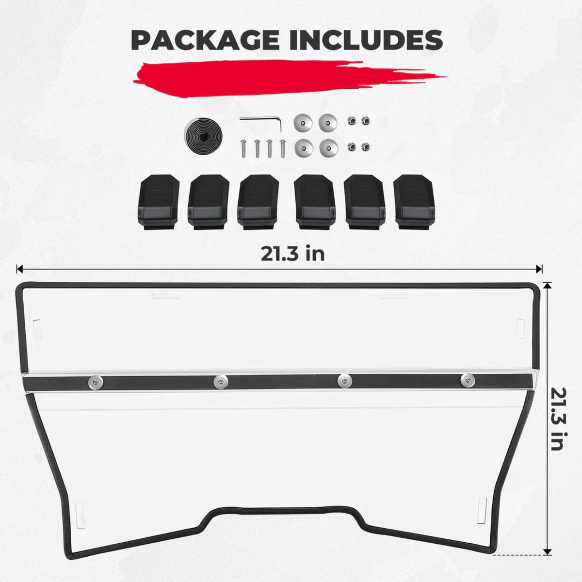 Kemimoto CF Moto ZForce 950 Scratch Resistant Front Full & Rear Windshield