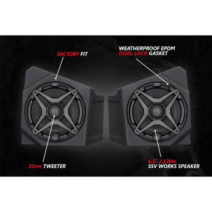 Kawasaki KRX A-Spec 5 Speaker Audio-Kit with JVC