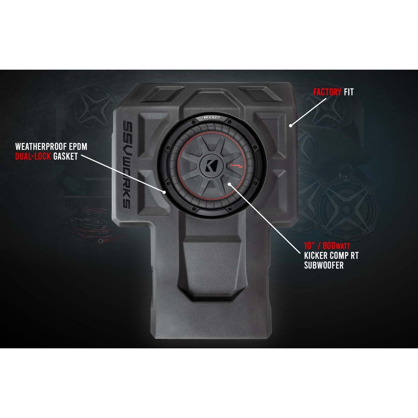 Kawasaki KRX 10" Subwoofer Enclosure