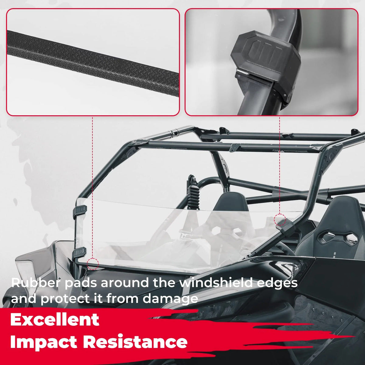 Kemimoto CF Moto ZForce 950 Front Half Windshield