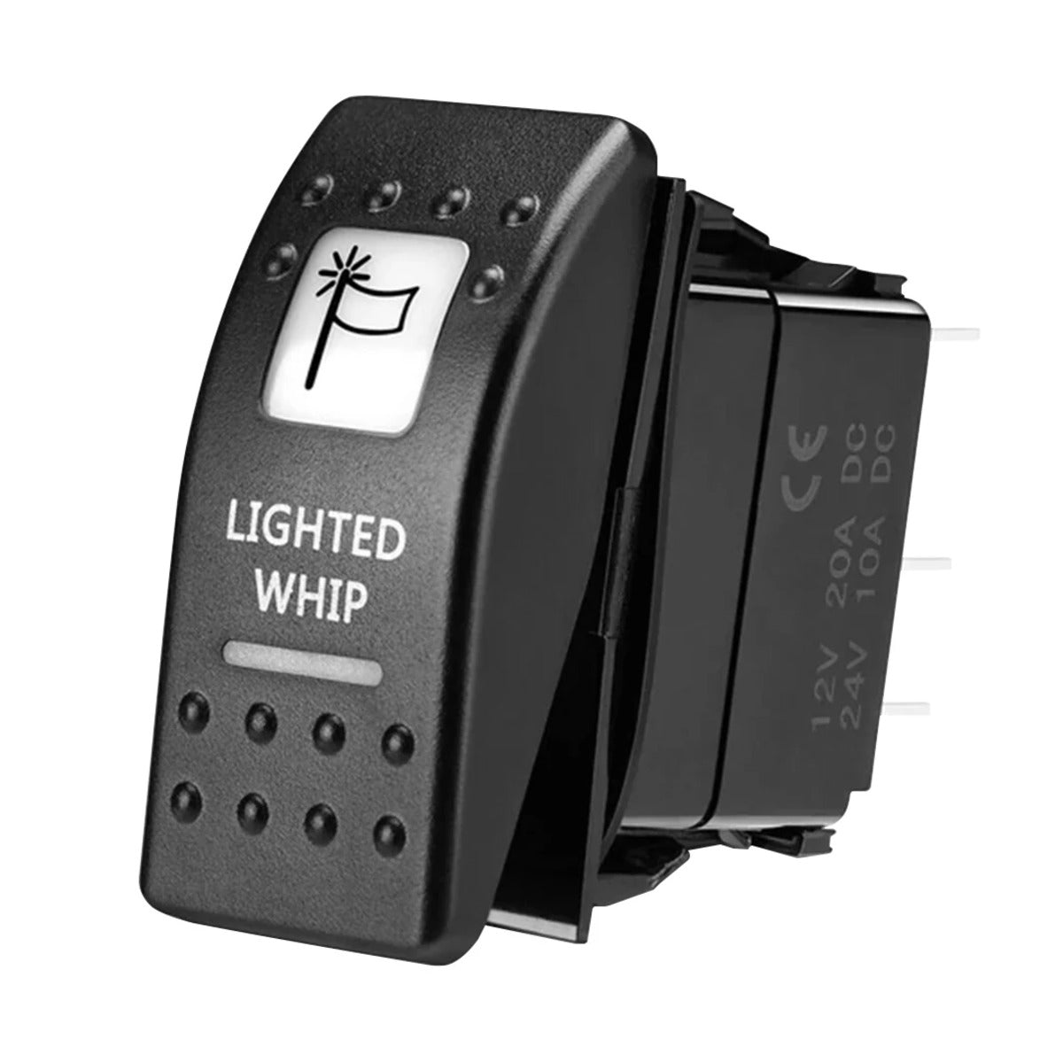 Kemimoto Can-Am Lighted Whip Illuminated Marine Rocker Switch 12V
