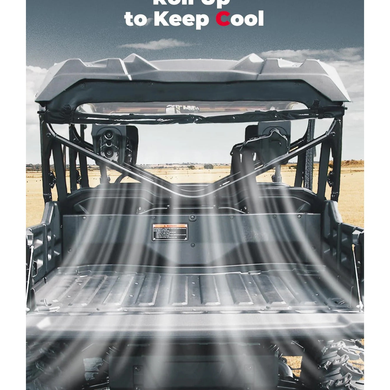 Kemimoto Honda Pioneer 1000-6 UTV Roll Up/ Down Soft Rear Window