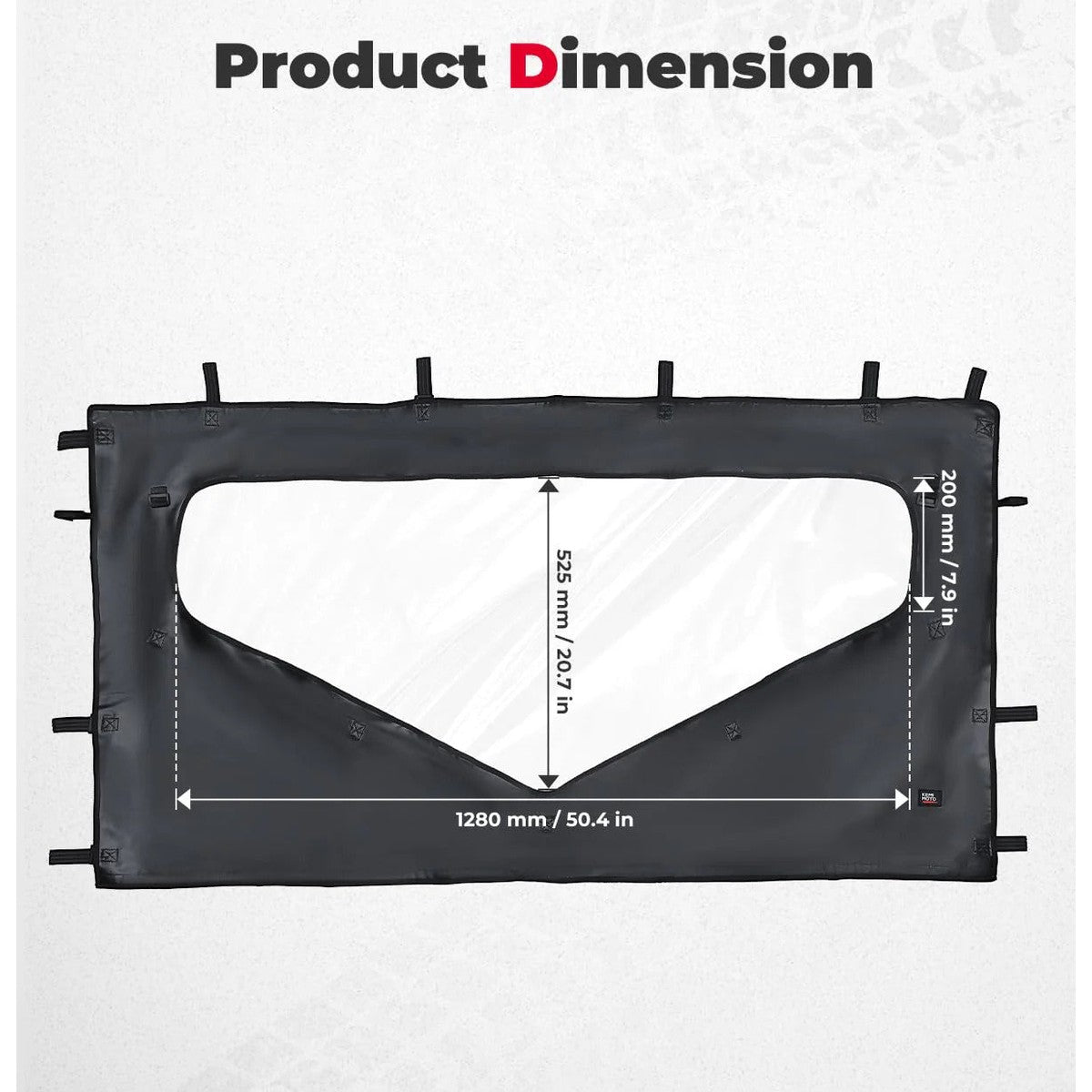 Kemimoto Honda Pioneer 1000-6 UTV Roll Up/ Down Soft Rear Window