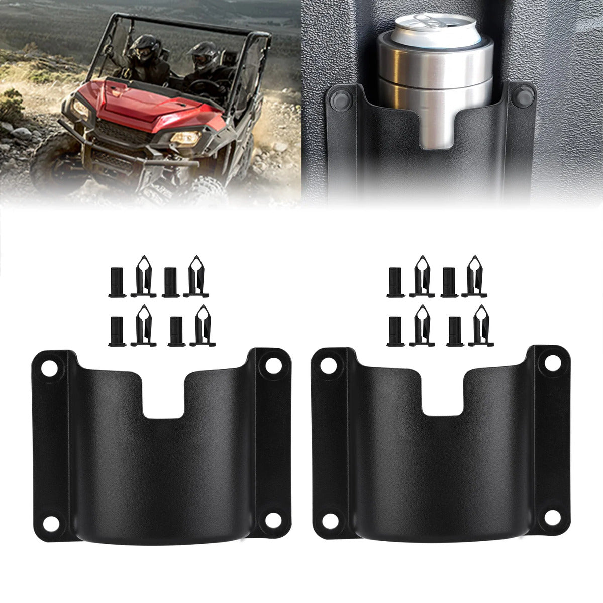 Kemimoto Honda Pioneer 1000-5 Door Mount Drink Cup Holder