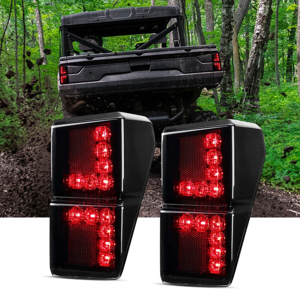 Kemimoto Polaris Ranger XP 1000 Adjustable Side Mirrors & Tail Light