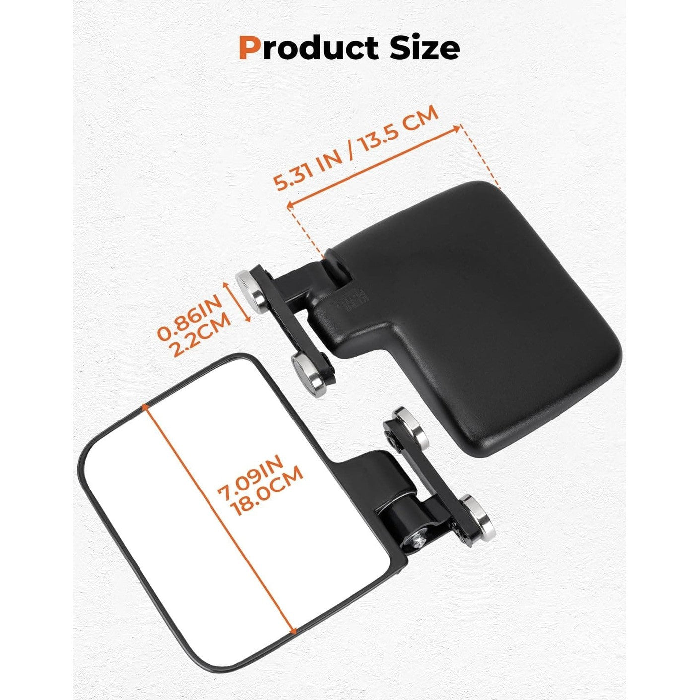 Kemimoto UTV Golf Cart Tractor Forklifts 220Lbs Magnetic Side Mirrors