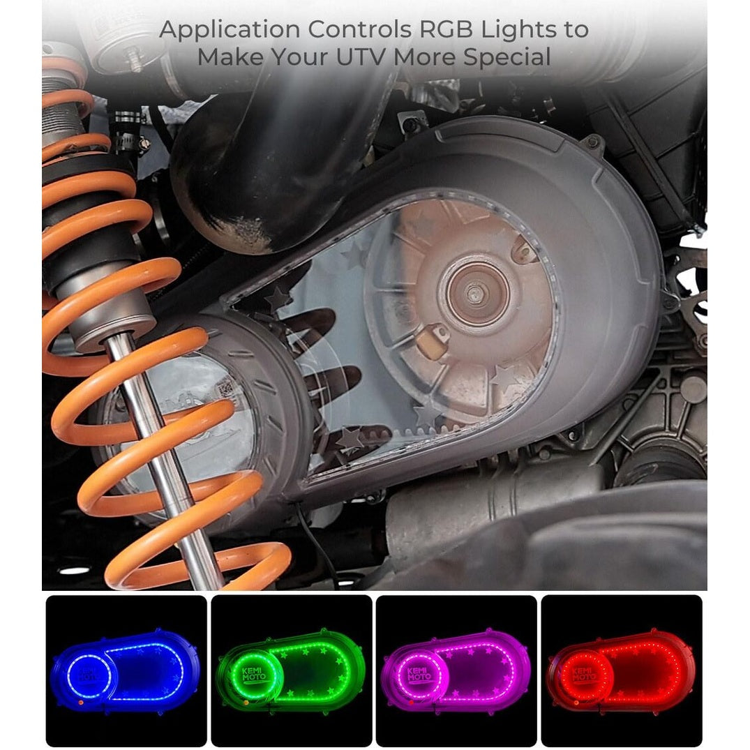 Kemimoto '17-'21 Polaris RZR / Ranger Outer Clutch Cover w/ RGB Lights