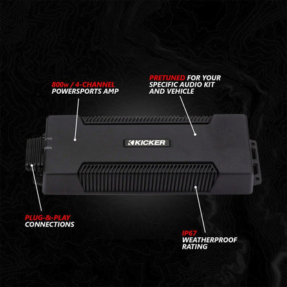Can Am Maverick R Phase 6 K-Spec 1650 Watt 6 Speaker System with 8" Horns