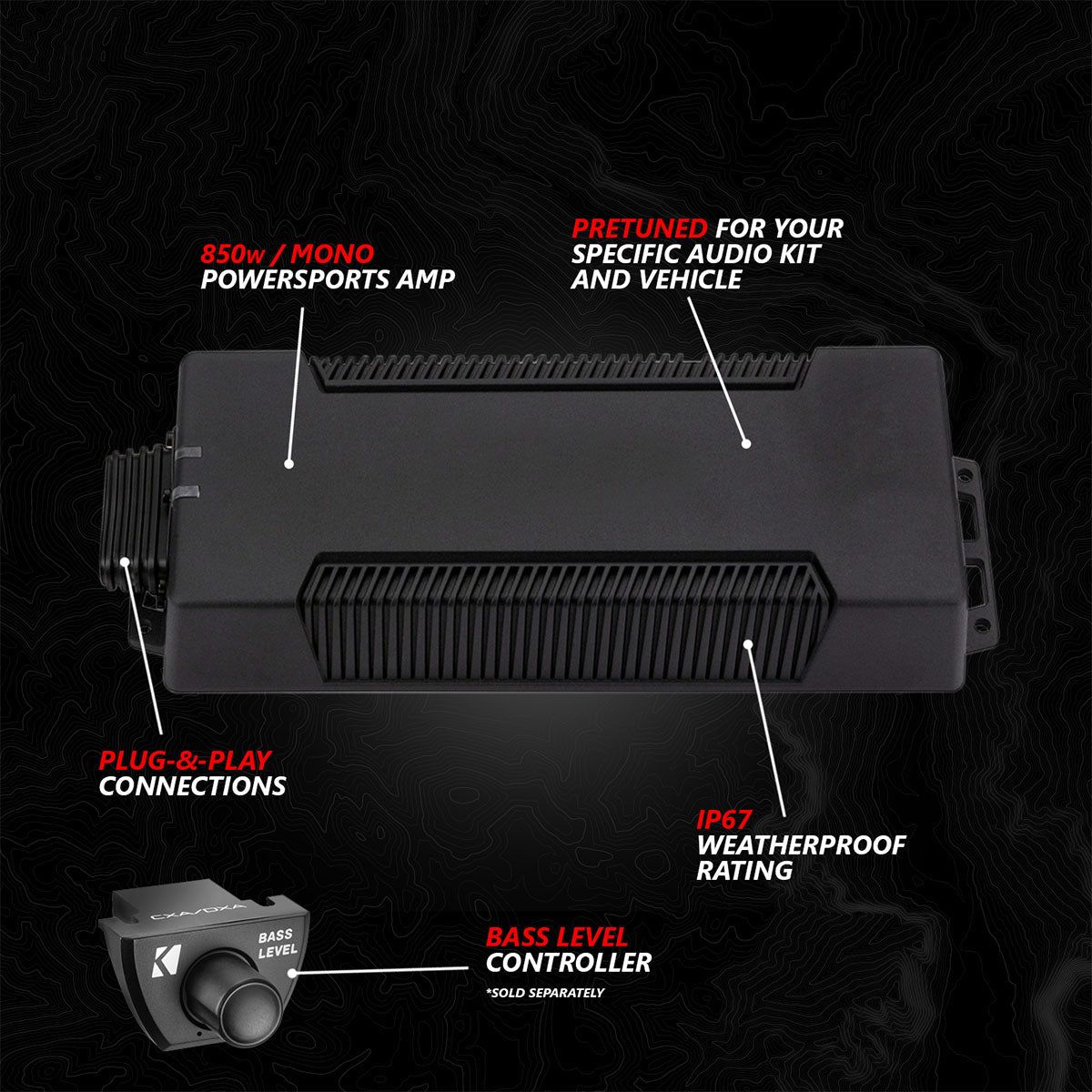 Polaris RZR Pro Series Phase-6 K-Spec 5-Speaker 1400watt System for Ride Command