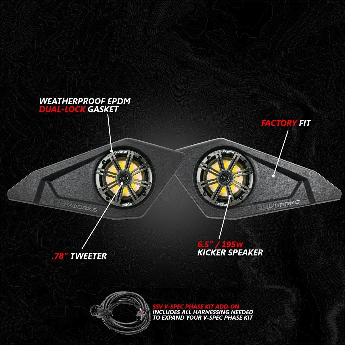 Can Am Maverick R 6.5" Lower Door Pocket Speaker Pods