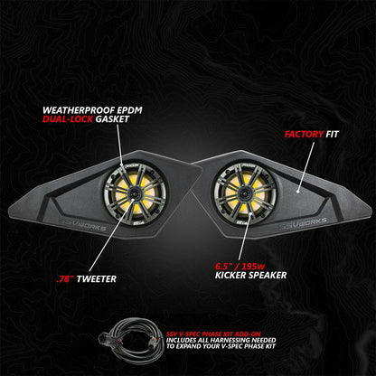 Can Am Maverick R 6.5" Lower Door Pocket Speaker Pods