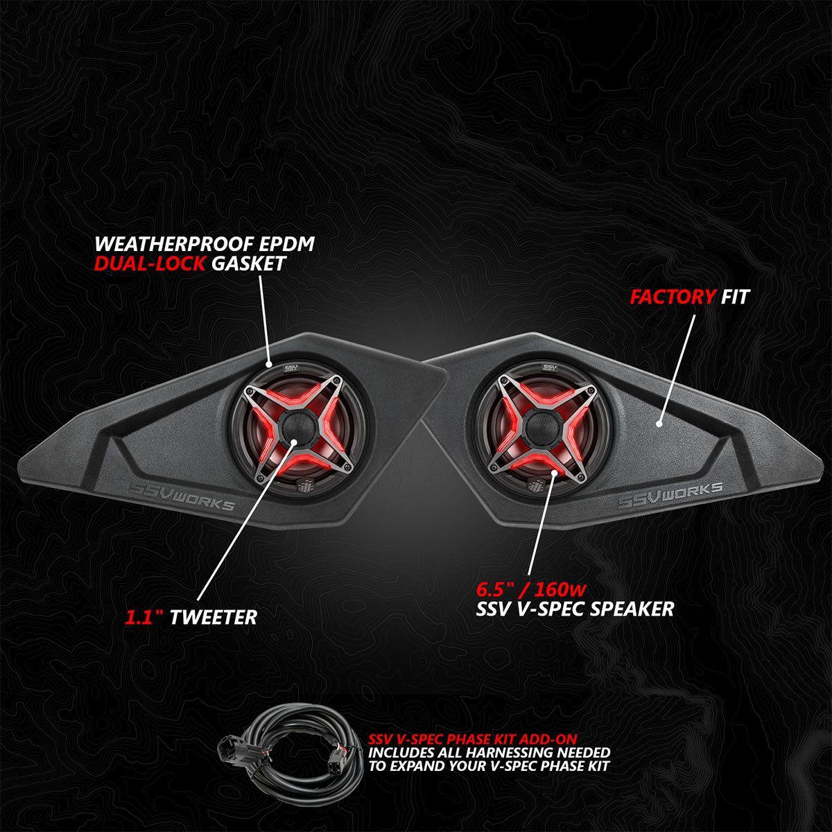 Can Am Maverick R 6.5" Lower Door Pocket Speaker Pods