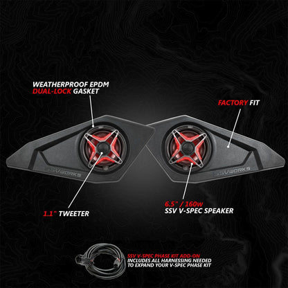 Can Am Maverick R 6.5" Lower Door Pocket Speaker Pods