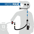 Rugged Radios MOTO MAX Kit with Radio, Helmet Kit, Harness, and Handlebar Push-To-Talk
