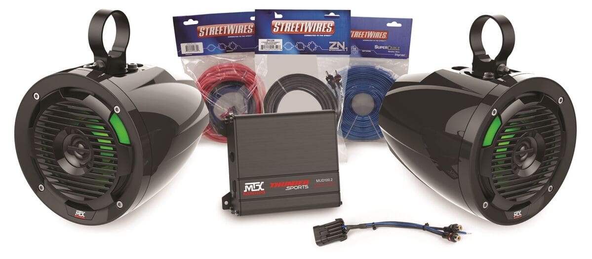 MTX Audio Polaris Universal Audio Package With Amplifier & 2 Roll Cage Speakers