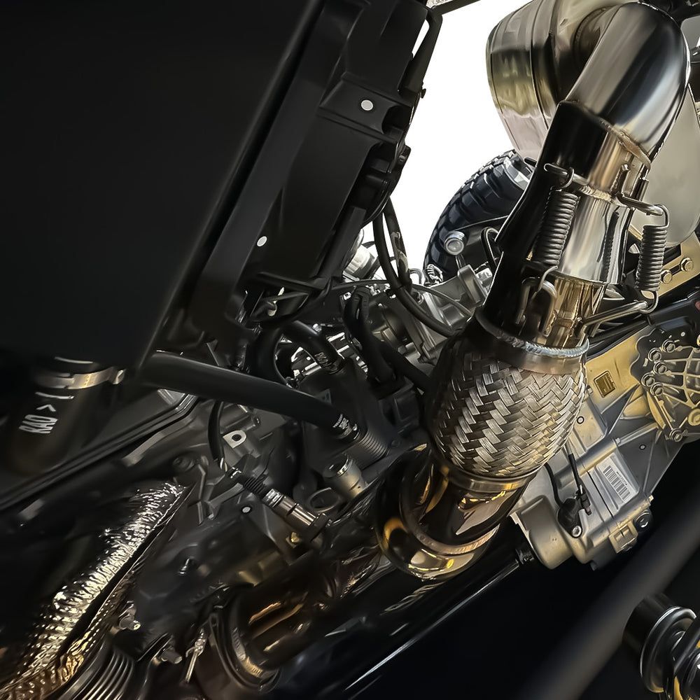 Can Am Maverick R Turbo 3" Big Mouth Mid Pipe with 6" Resonator