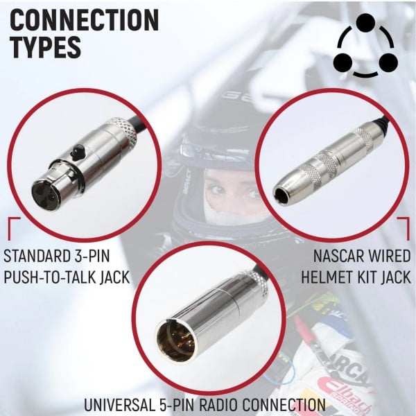 Rugged Radios NASCAR 3-Conductor 3C Circle Track Road Race Car Harness